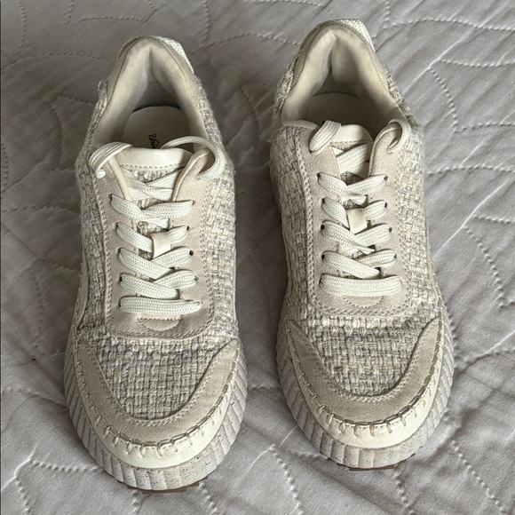 Universal Thread Woven Platform Sneakers Size 7 Cream - Picture 3 of 10